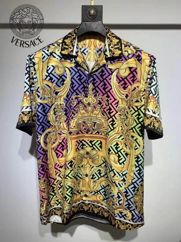Versace Short Sleeve Shirt Mens ID:20240703-398